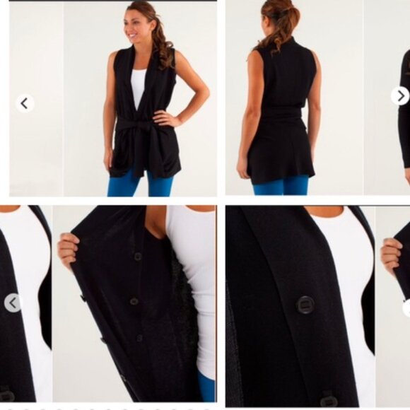 Lululemon Intuition Convertible Sweater Wrap Cardigan Vest Long Cropped Knit 10 - Picture 10 of 16